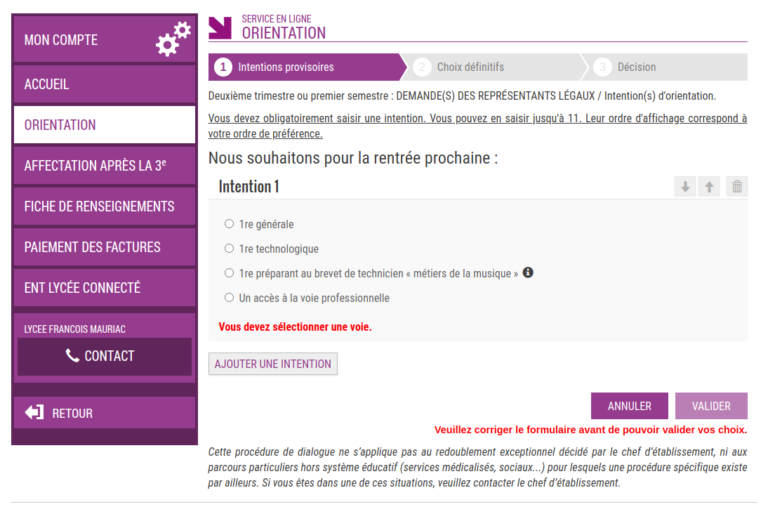 Parents d’élèves de Seconde : comment saisir les vœux d’orientation sur
